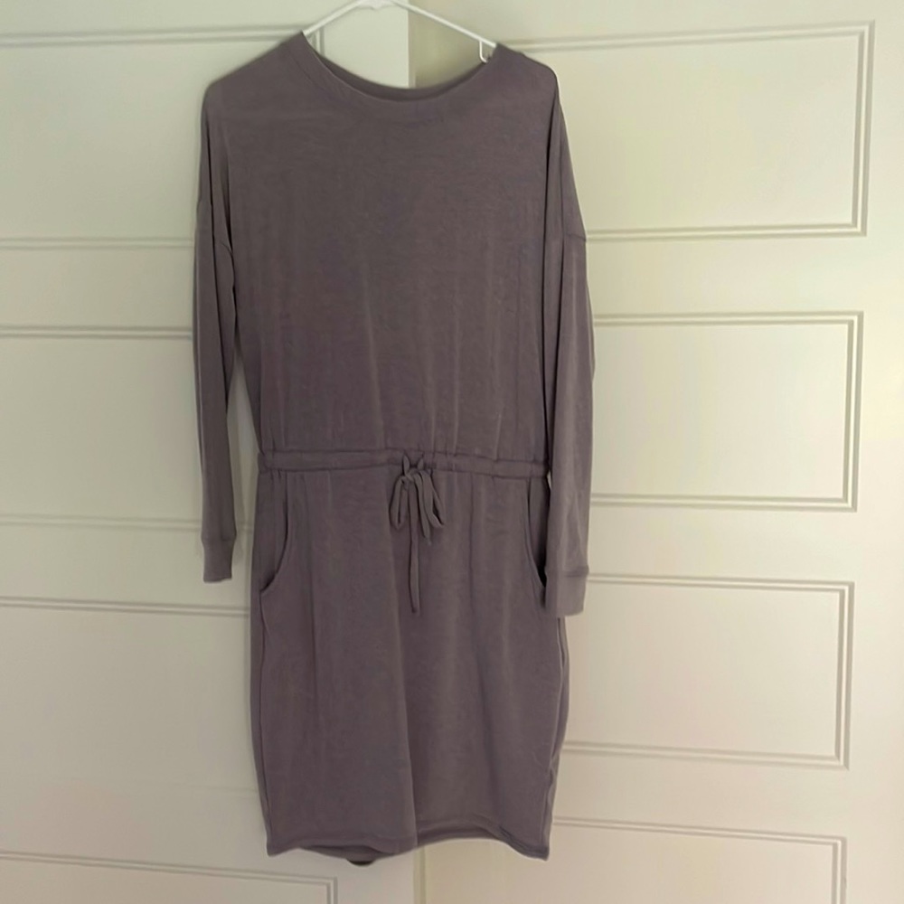Grey sweatshirt dress